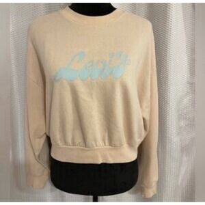 NEW! Women's Levi's Cropped Pullover Sweatshirt Size Large W/Tags